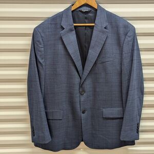 JoS. A. Bank Size 48R Blue Plaid Travelers Blazer Sports Coat